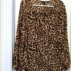 Torrid Harper Tunic Top Size 3 Leopard Print